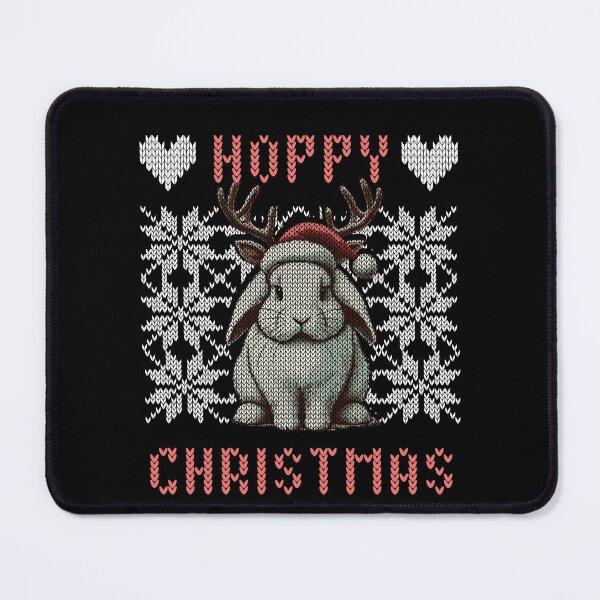 Item preview, Merry Christmas Bunny Reindeer Knitted Look designed and sold by LuminOrb.