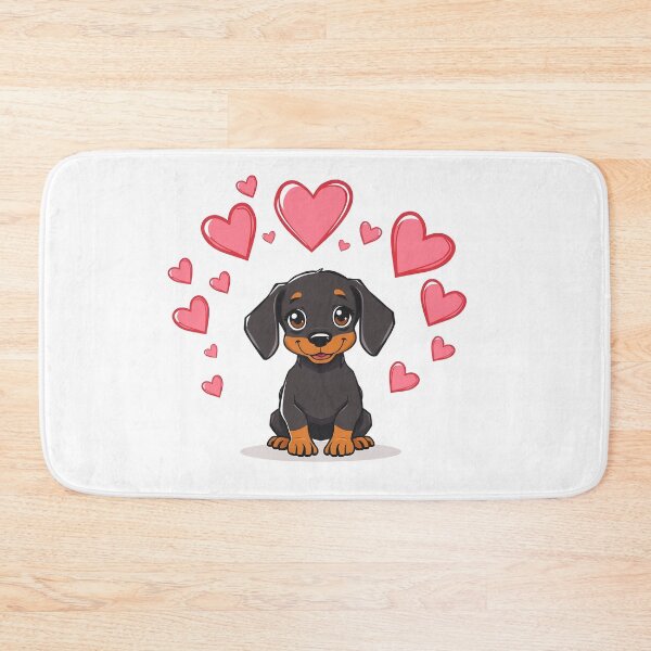 Item preview, Cute Dachshund Puppy Dog with Valentine Hearts designed and sold by svarupa.