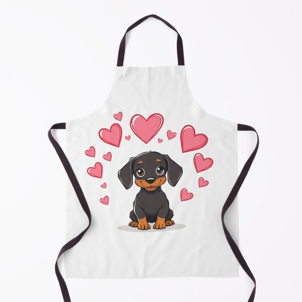 Item preview, Cute Dachshund Puppy Dog with Valentine Hearts designed and sold by svarupa.