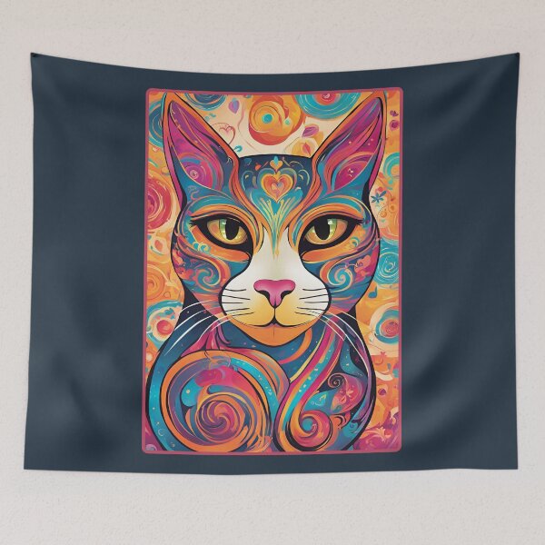 Item preview, Colorful Cat, Cat Love. Cats lover, Cat, Cats, Rainbow cats, love designed and sold by GOLDENGARDENART.