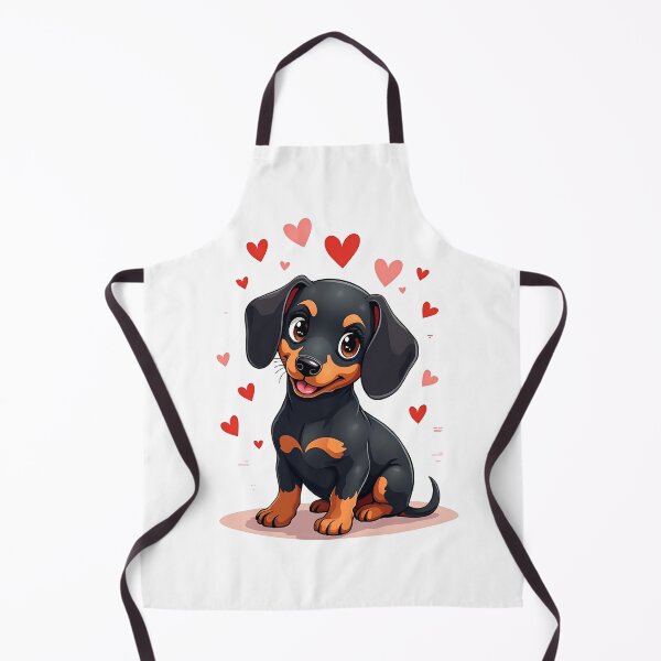 Item preview, Cute Dachshund Puppy Dog with Valentine Hearts designed and sold by svarupa.