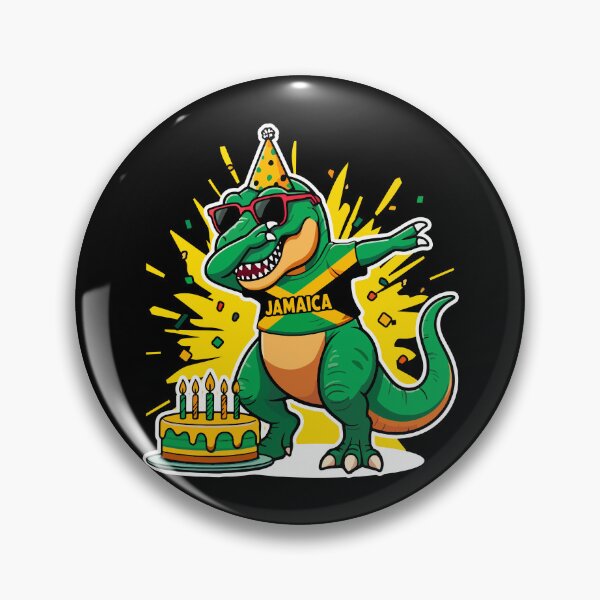 Item preview,  Jamaica-Themed Birthday Dabbing Dinosaur Flag Jamaica Patriotic  designed and sold by JUSTBEELEGANT.