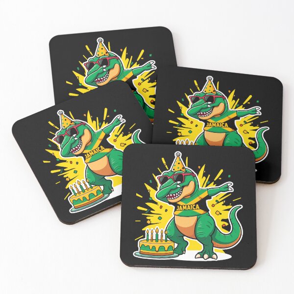 Item preview,  Jamaica-Themed Birthday Dabbing Dinosaur Flag Jamaica Patriotic  designed and sold by JUSTBEELEGANT.