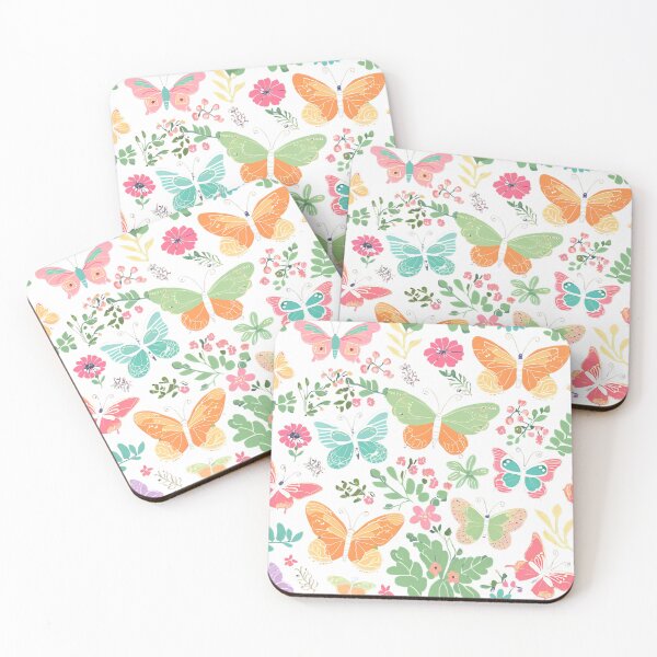 Item preview, Butterfly floral pastel colorful illustration design designed and sold by poppet103.