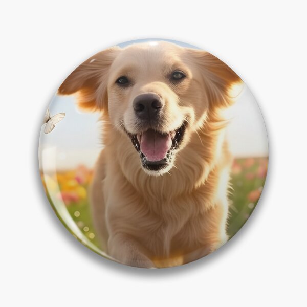 Item preview, Golden Retriever in a Field of Flowers designed and sold by Fluffy-Fields.
