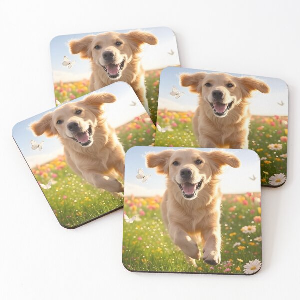 Item preview, Golden Retriever in a Field of Flowers designed and sold by Fluffy-Fields.