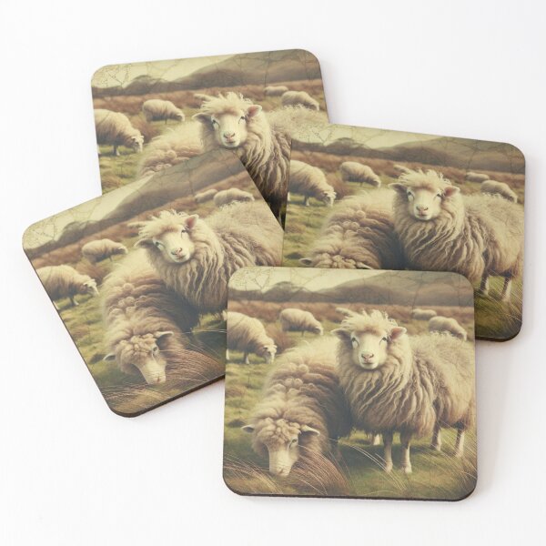Item preview,  "Pastoral Serenity: A Flock of Sheep Grazing" designed and sold by mustardseed-410.