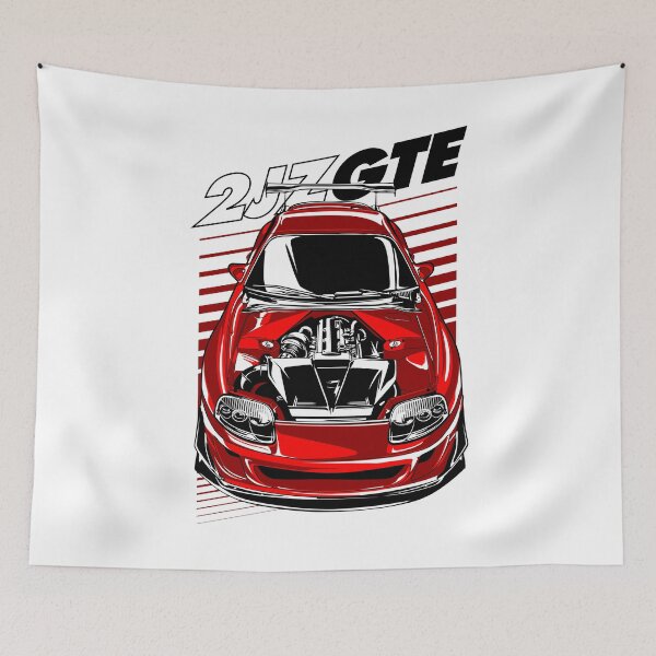 Item preview, Vintage Classic Car Toyota 2JZ GTE Turbo designed and sold by PrintCarClub.
