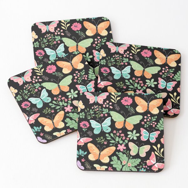 Item preview, Copy of Butterfly floral pastel colorful illustration design designed and sold by poppet103.