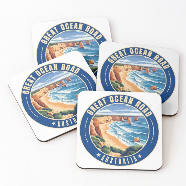 Item preview, Great Ocean Road in Victoria Australia Retro Travel Art Emblem designed and sold by MaateoDesign.