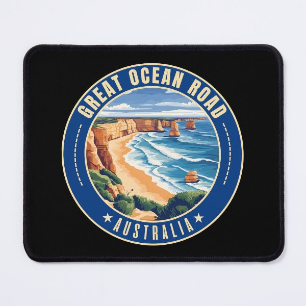 Item preview, Great Ocean Road in Victoria Australia Retro Travel Art Emblem designed and sold by MaateoDesign.