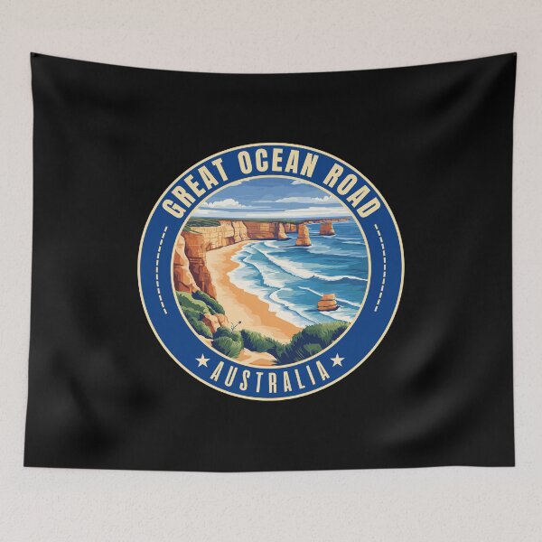 Item preview, Great Ocean Road in Victoria Australia Retro Travel Art Emblem designed and sold by MaateoDesign.