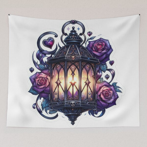 Item preview, Gothic lantern valentines day goth Sticker designed and sold by Expressions-Sel.