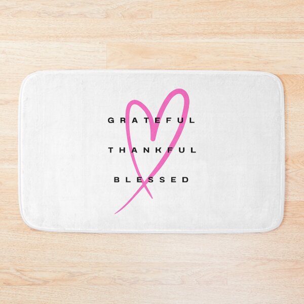 Item preview, GRATEFUL THANKFUL BLESSED - Pink Heart - Motivational/ Inspirational quotes designed and sold by TishCO.