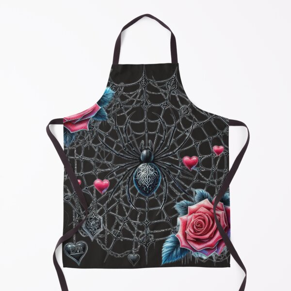 Item preview, Gothic spider web with spide with roses goth valentines day Sticker designed and sold by Expressions-Sel.