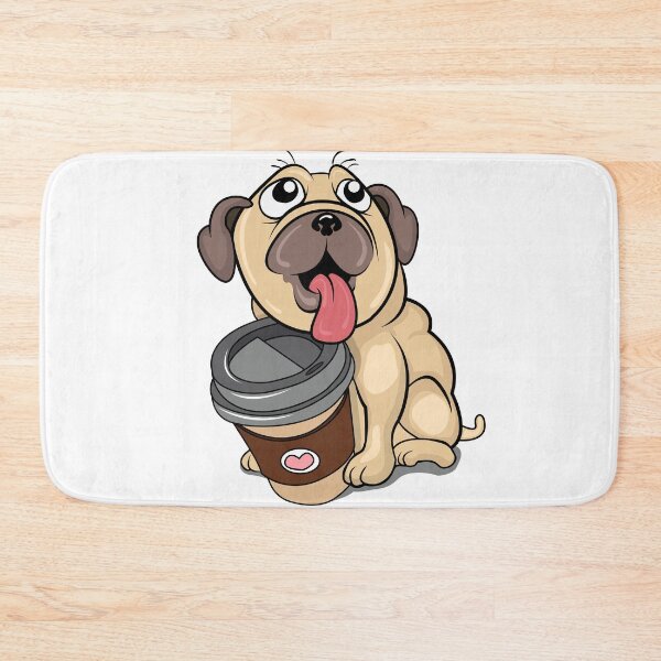 Artikelvorschau, Mops Kaffeeliebhaber Kunst entworfen und verkauft von DoodleWoofs.