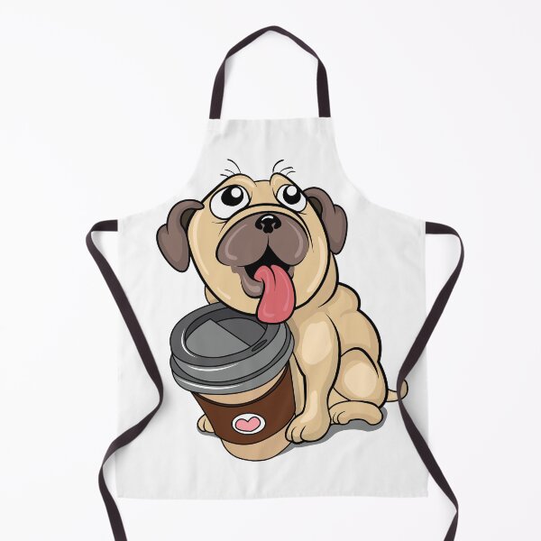 Item preview, Pug Coffee Lover Art designed and sold by DoodleWoofs.