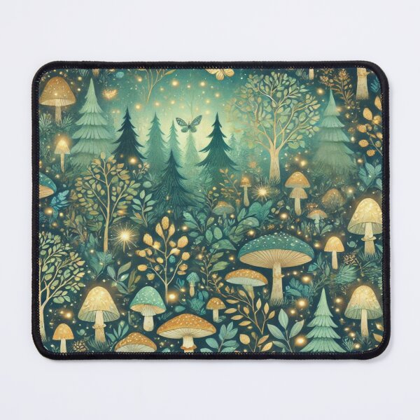 Item preview, Enchanted Forest Glow - Mystical Nature Pattern Design designed and sold by Imaginarium of Chaos falcon88 .