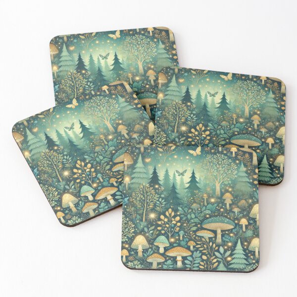 Item preview, Enchanted Forest Glow - Mystical Nature Pattern Design designed and sold by Imaginarium of Chaos falcon88 .
