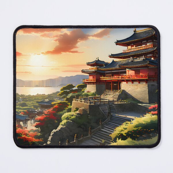 Item preview, Shuri Castle: Watercolor Midday Sunlit Splendor designed and sold by LSVart.