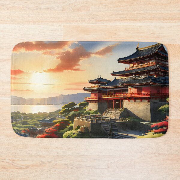 Item preview, Shuri Castle: Watercolor Midday Sunlit Splendor designed and sold by LSVart.