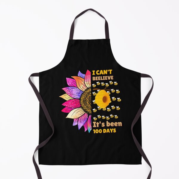 Item preview, "I Can't Beelieve It's Been 100 Days" Fun Bee & Sunflower Design designed and sold by MotivaChic.
