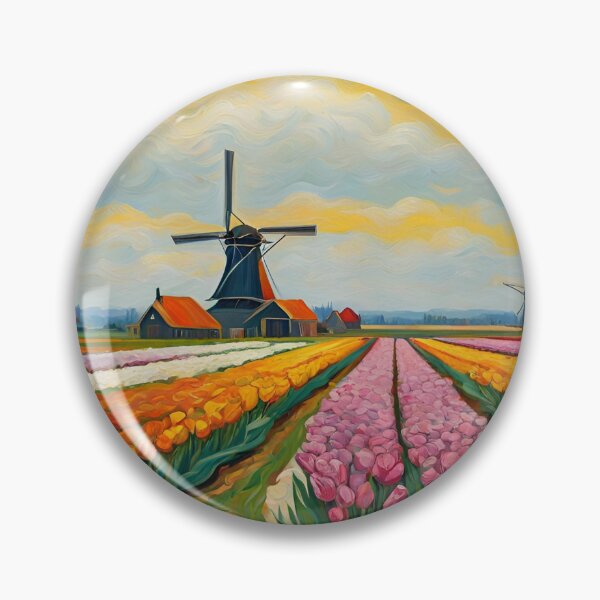 Aperçu de l'œuvre Art numérique façon Van Gogh : champs de tulipes hollandais créée et vendue par Joyce63.