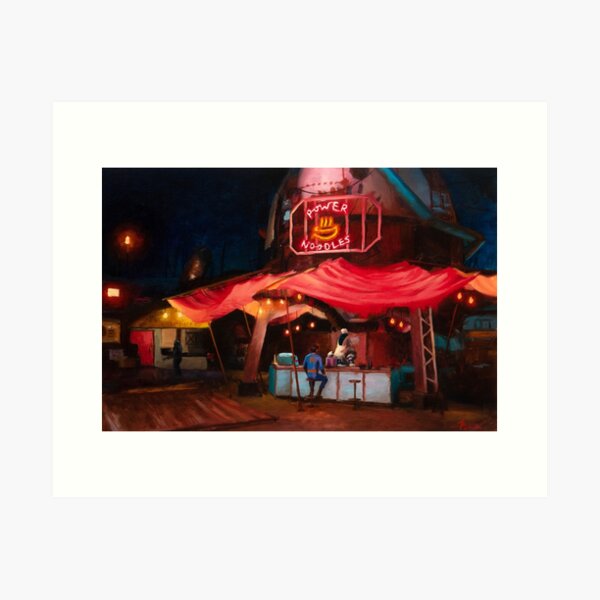 FALLOUT - DIAMOND CITY, POWER NOODLES | OIL PAINTING Art Print
