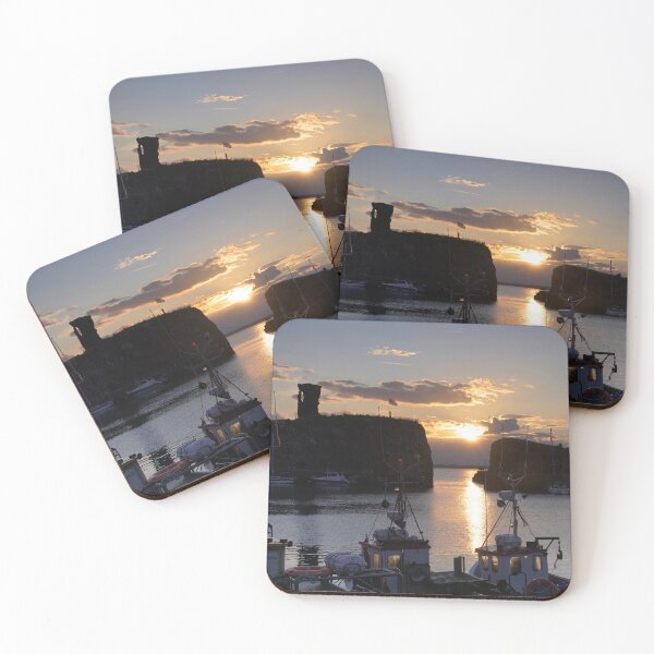 Item preview, Victoria Harbour Sunset Silhouettes, Dunbar, Scotland designed and sold by Kasia Design.