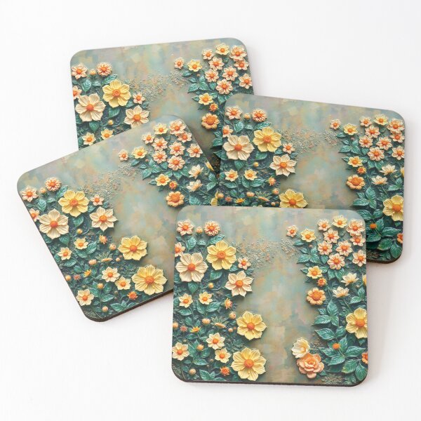 Item preview, Flower Garden beautiful expressionist art nouveau vintage art designed and sold by Vintage Designs +.