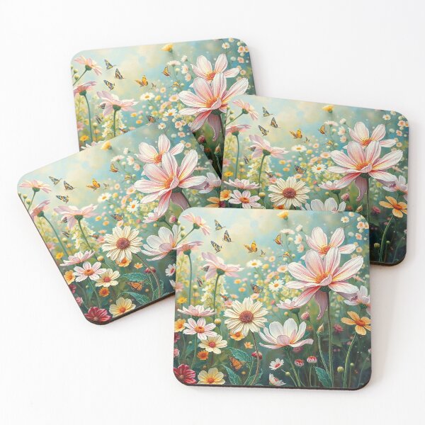 Item preview,  Flower Garden beautiful expressionist art nouveau vintage art designed and sold by Vintage Designs +.