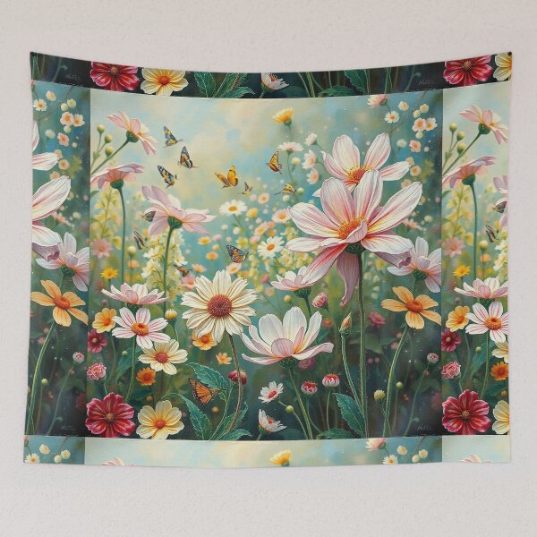 Item preview,  Flower Garden beautiful expressionist art nouveau vintage art designed and sold by Vintage Designs +.