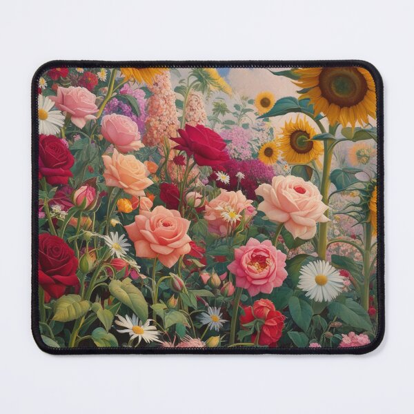 Item preview, Flower Garden beautiful expressionist art nouveau vintage art designed and sold by Vintage Designs +.