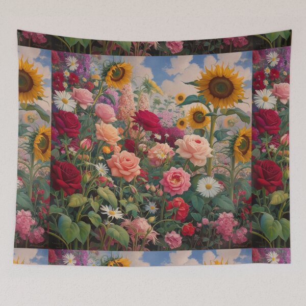 Item preview,  Flower Garden beautiful expressionist art nouveau vintage art designed and sold by Vintage Designs +.