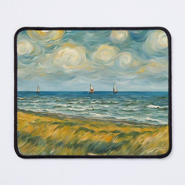 Item preview, Vista al mar con veleros al estilo Van Gogh designed and sold by Joyce63.