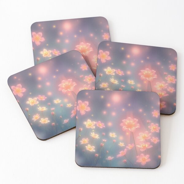 Item preview, Flower Garden beautiful expressionist modern pretty pink art designed and sold by Vintage Designs +.