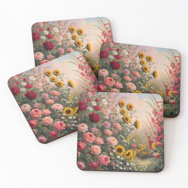 Item preview,  Flower Garden beautiful expressionist art nouveau vintage art designed and sold by Vintage Designs +.