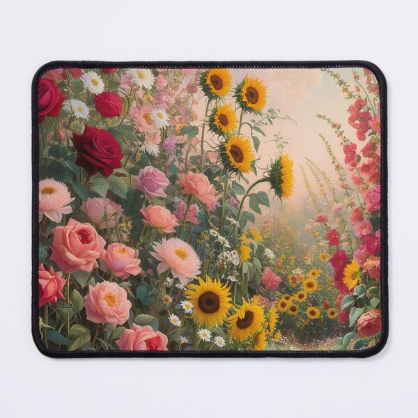 Item preview, Flower Garden beautiful expressionist art nouveau vintage art designed and sold by Vintage Designs +.
