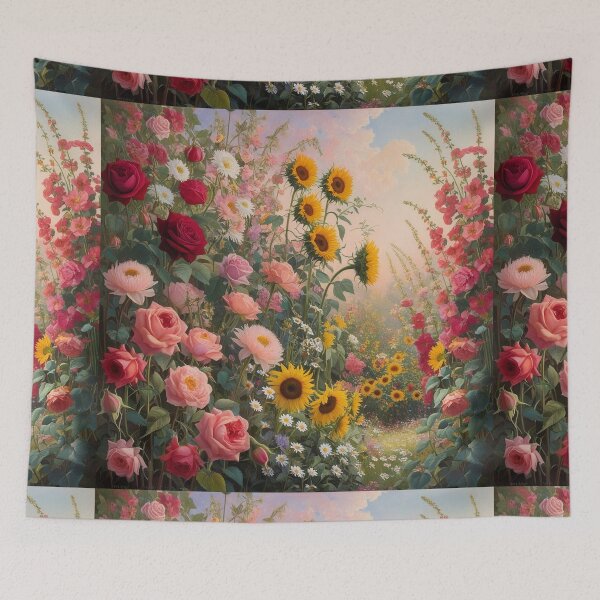Item preview,  Flower Garden beautiful expressionist art nouveau vintage art designed and sold by Vintage Designs +.