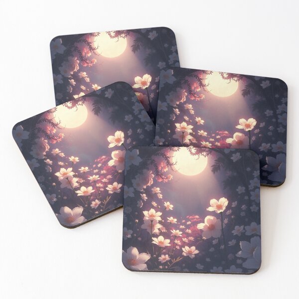 Item preview, Flower Garden beautiful expressionist modern pretty pink art designed and sold by Vintage Designs +.