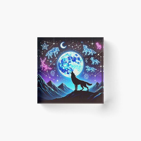 Item preview, Mystical Wolf and Starry Constellations designed and sold by Taans-Creation.
