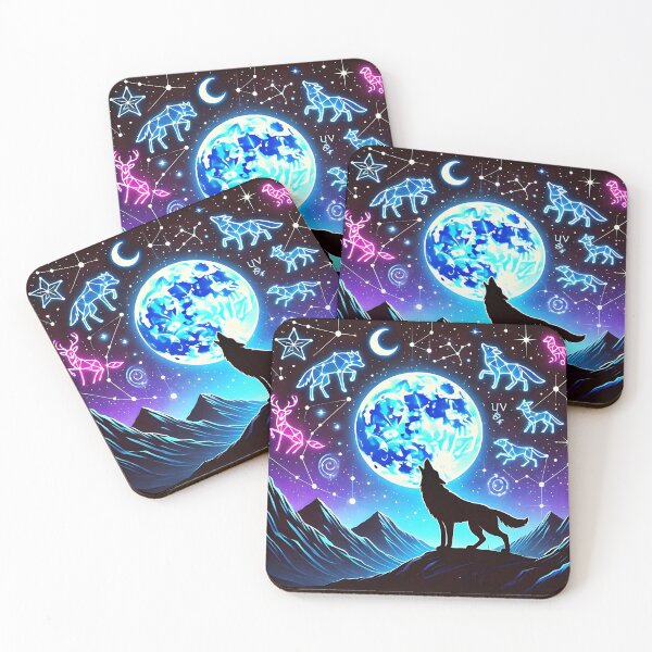 Item preview, Mystical Wolf and Starry Constellations designed and sold by Taans-Creation.