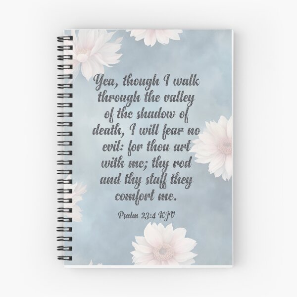 Item preview, Psalm 23:4 KJV Christian Bible Verse Typography designed and sold by Our Bible Journey.