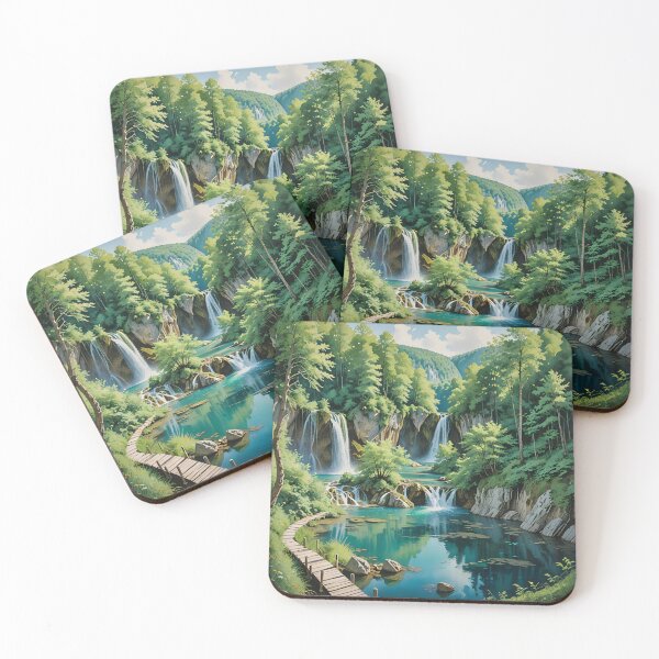 Item preview, Plitvice Lakes National Park: Cascading Waterfalls and Turquoise Lakes designed and sold by LSVart.