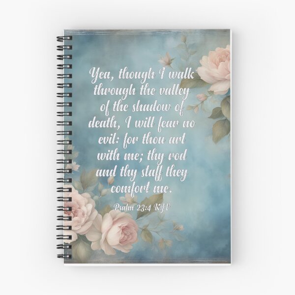 Item preview, Psalm 23:4 KJV Christian Bible Verse Typography designed and sold by Our Bible Journey.
