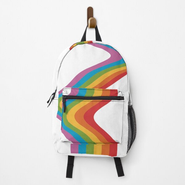 Item preview, Liquid Psychedelic Retro Rainbow White Background designed and sold by Skull Fern.