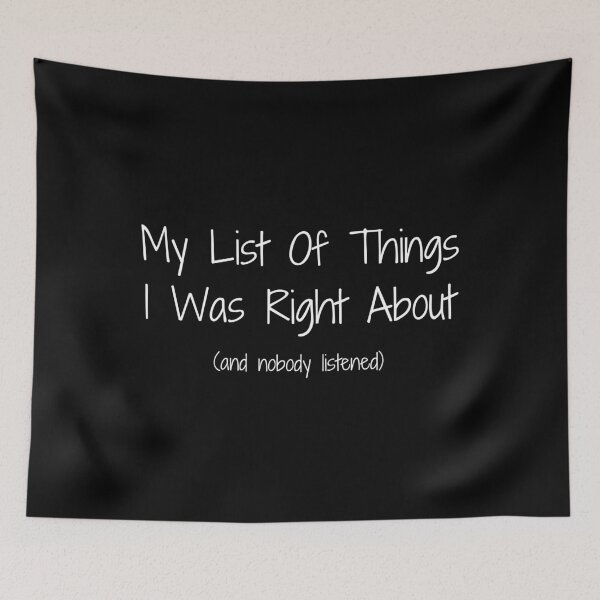 Item preview, My List Of Things I Was Right About Funny Coworker & Colleague designed and sold by CuteLovelyDesigns.