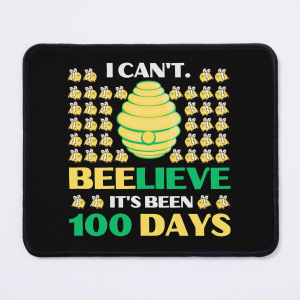 Item preview, "I Can't Beelieve It's Been 100 Days,"Bee-tastic 100 Days Celebration - Cute Sunflower & Bee Design designed and sold by MotivaChic.