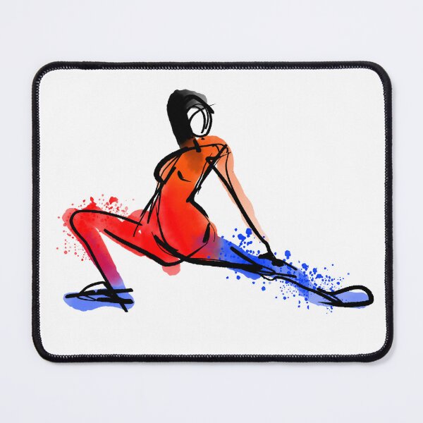 Item preview, yoga girl abstract sketch 1 designed and sold by WhackoDesigns.