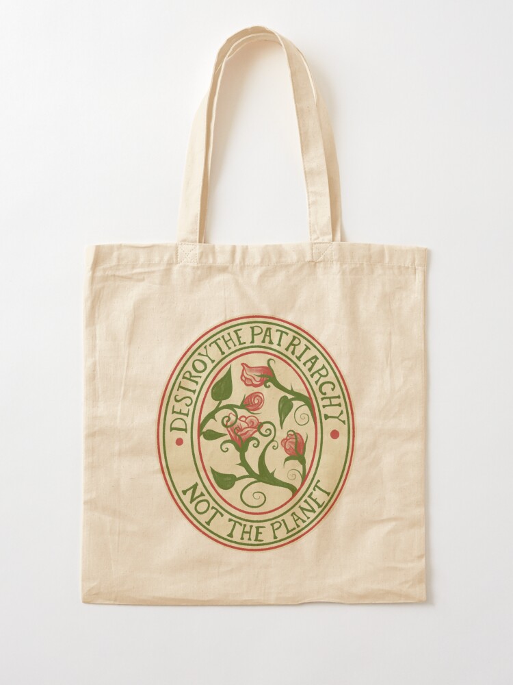 Thumbnail 2 of 5, Tote Bag, Destroy the Patriarchy not the Planet designed and sold by Boogiemonst.